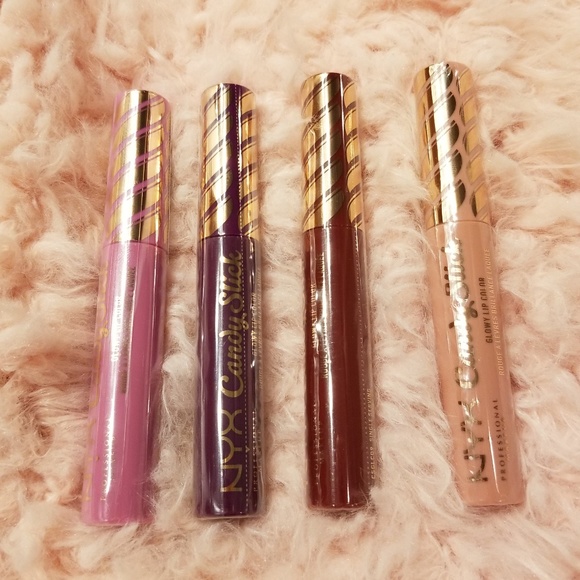 NYX Other - 💗4pc NYX CANDY SLICK GLOWY LIP COLOR